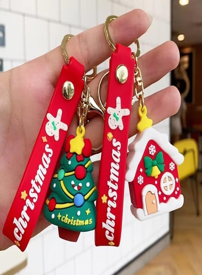 IndusBay® Set of 2, Merry Christmas Theme Cute Keychain Bag Keychain Key Holder Christmas Party Gift Giveaways Pendants Key Chain Gifts, Multicolor - Image 2